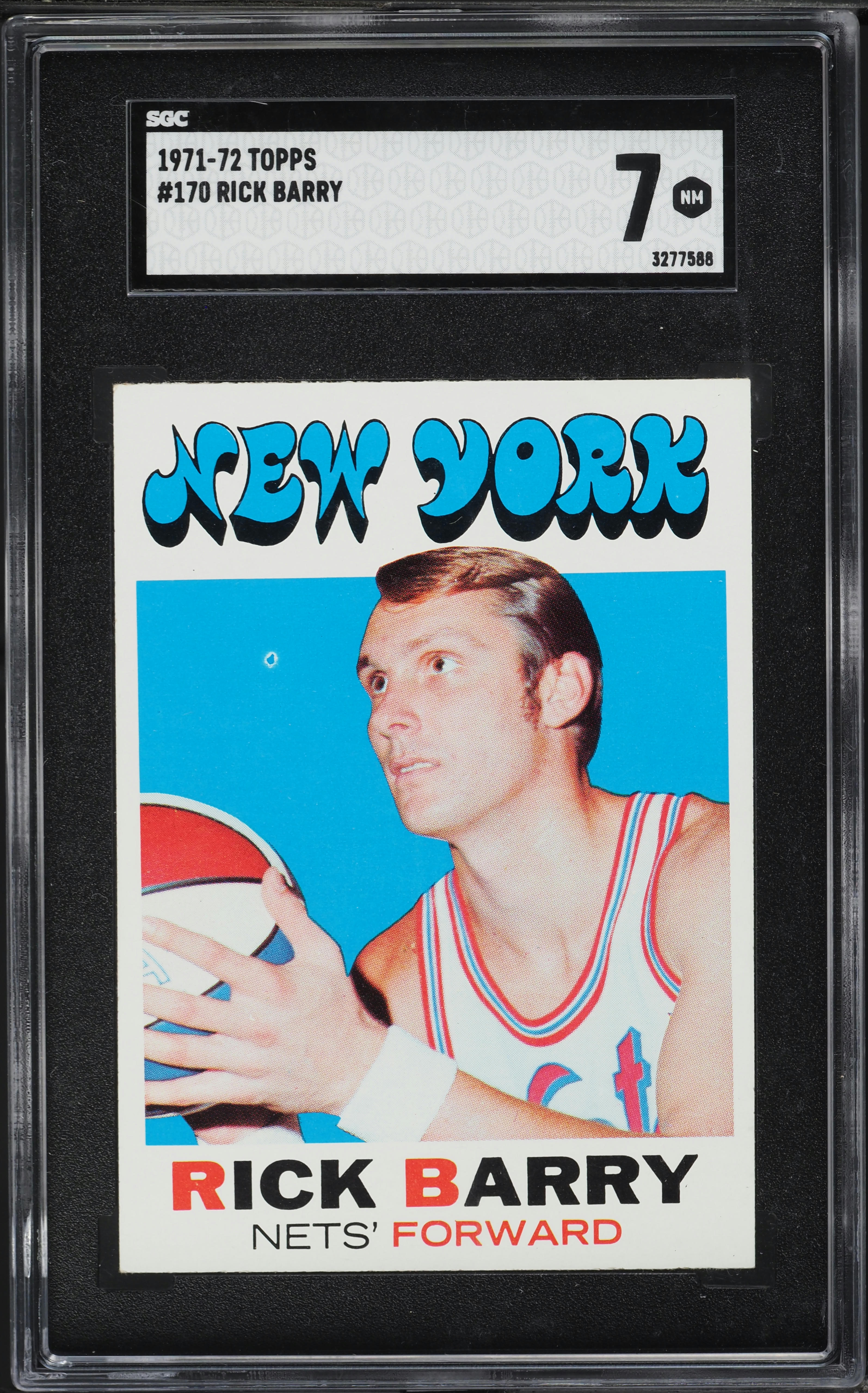 1971 Topps Basketball Rick Barry ROOKIE #170 SGC 7 NRMT