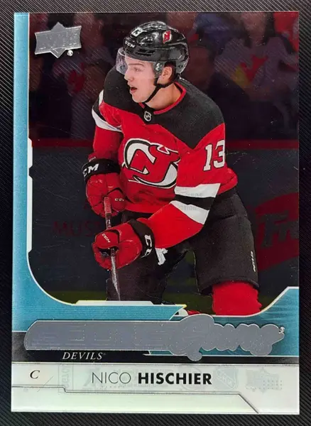 2017-18 Upper Deck Clear Cut #201 Nico Hischier Young Guns RC