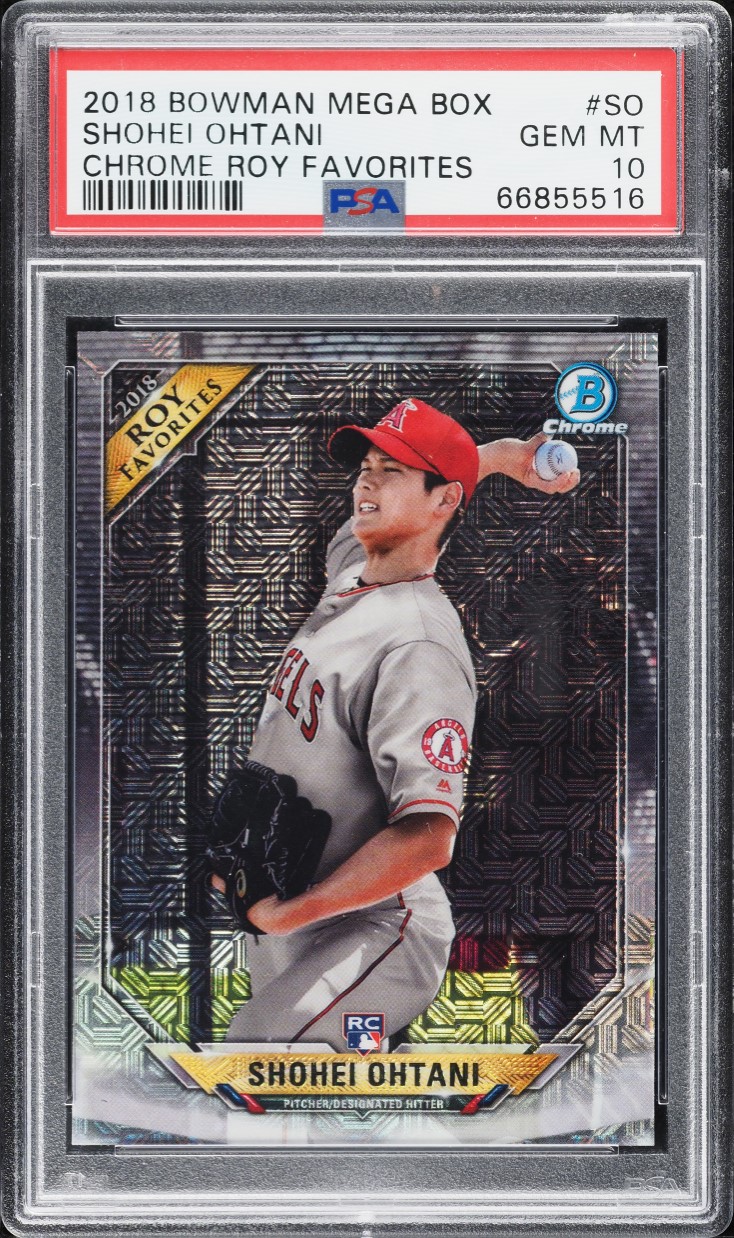 2018 Bowman Chrome Mega Box ROY Favorites Shohei Ohtani ROOKIE #ROYF-SO PSA 10