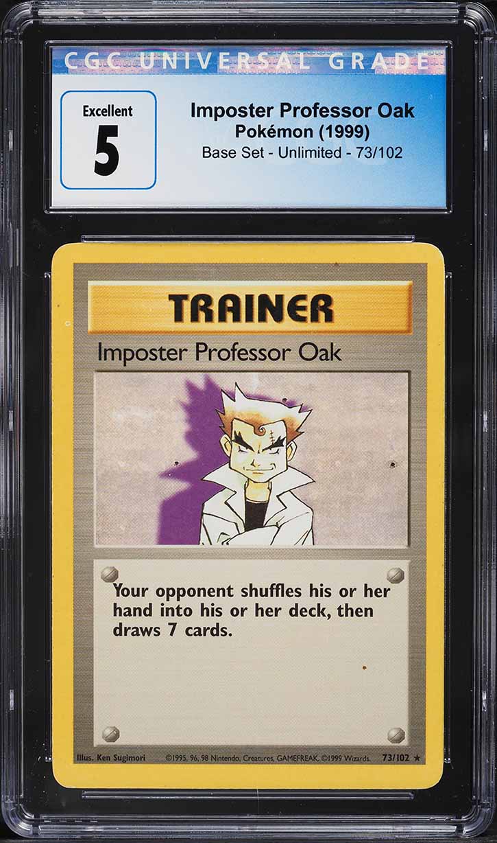 1999 Pokemon Base Set Imposter Professor Oak #73 CGC 5 EX