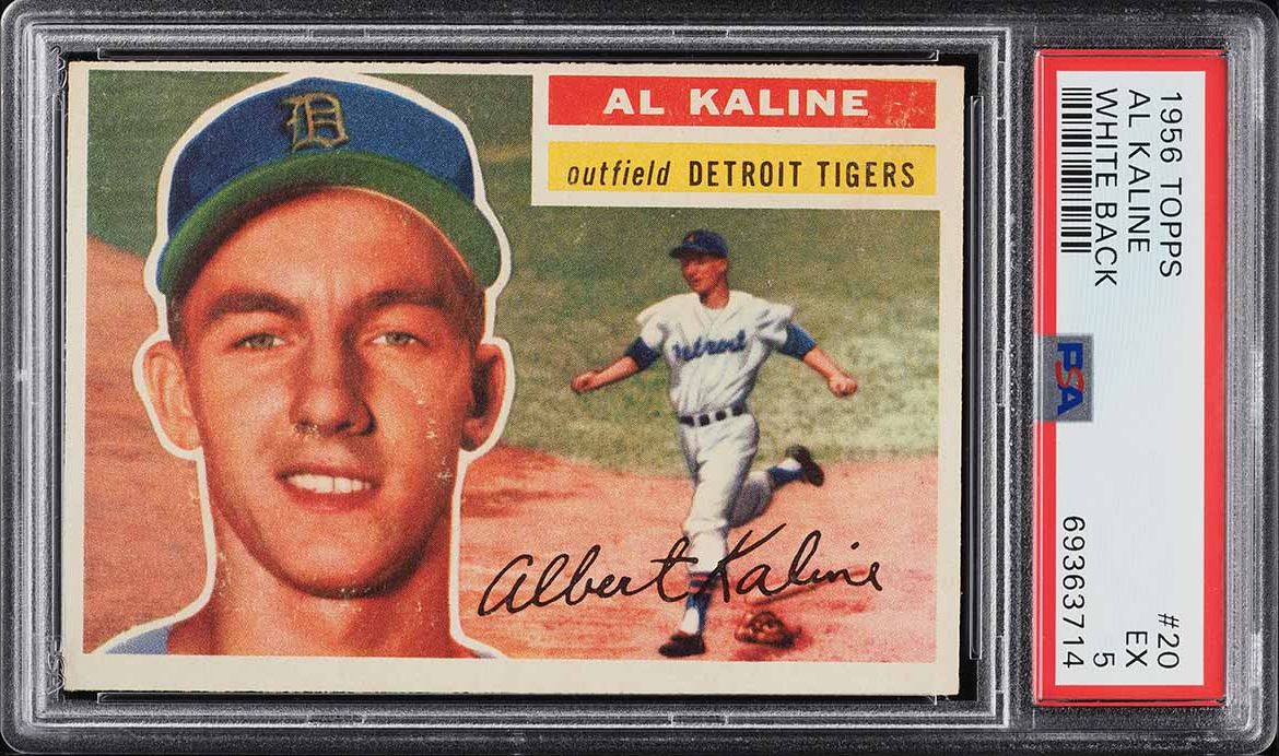 1956 Topps Al Kaline WHITE BACK #20 PSA 5 EX