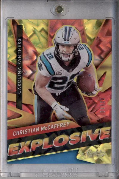 2021 Panini Absolute Explosive Gold #E6 Christian McCaffrey /10