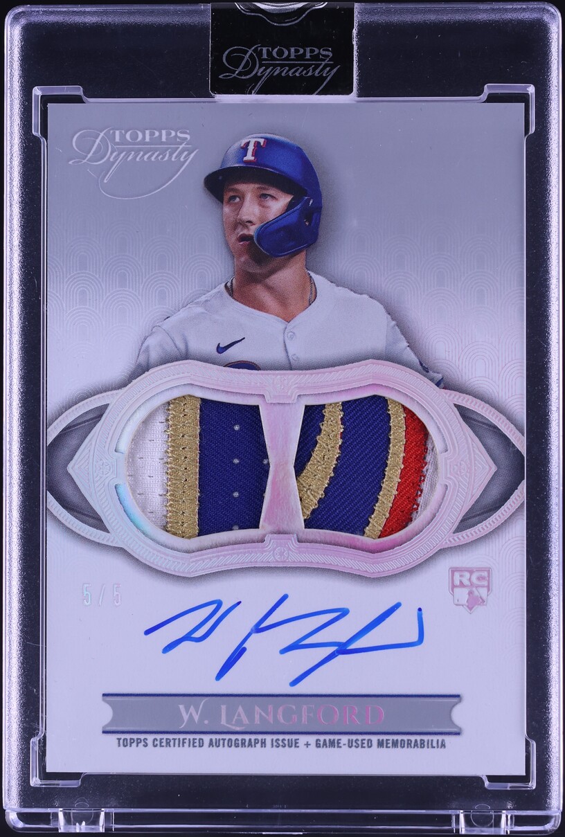 2024 Topps Dynasty Dual Silver Wyatt Langford ROOKIE PATCH AUTO 5/5 #ADR-WL2