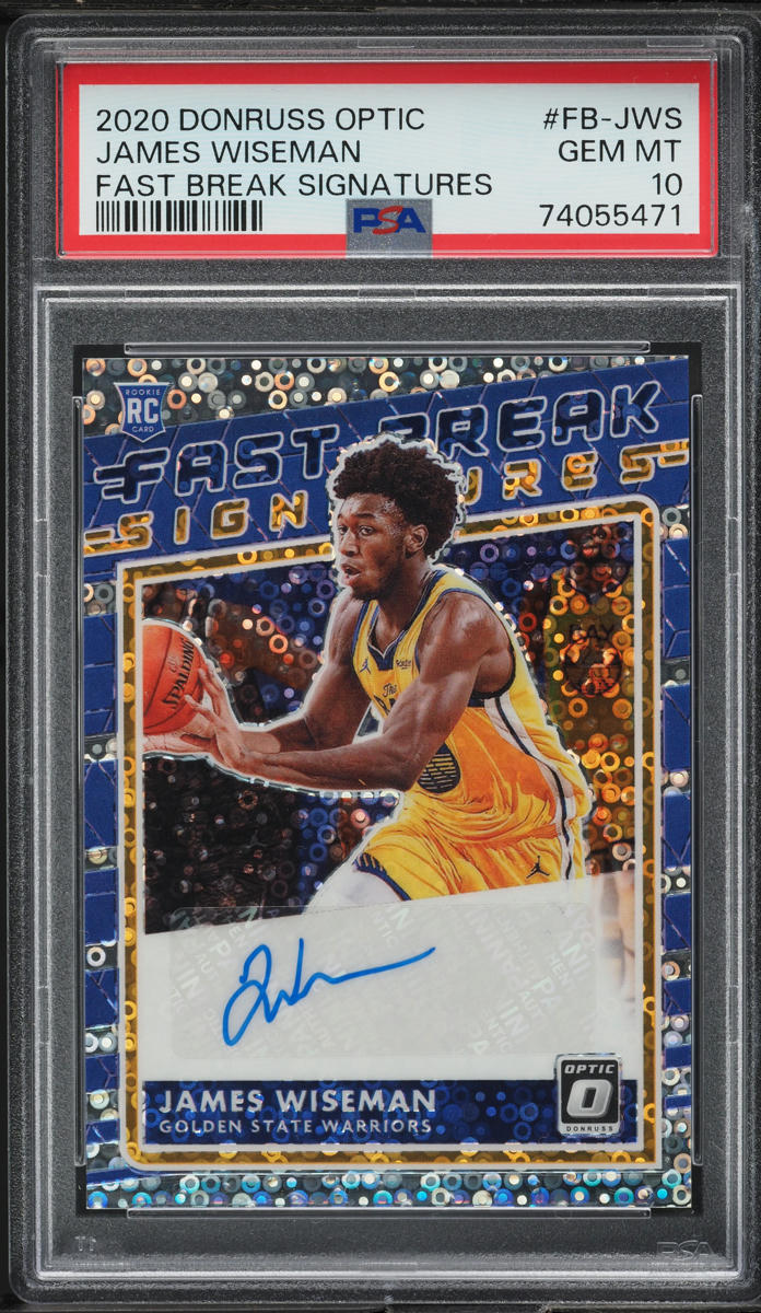2020 Donruss Optic Fast Break Signatures James Wiseman ROOKIE AUTO #FBJWS PSA 10