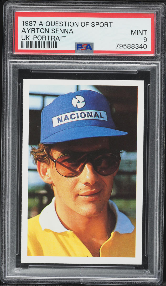 1987 A Question Of Sport UK Portrait Ayrton Senna ROOKIE PSA 9 MINT