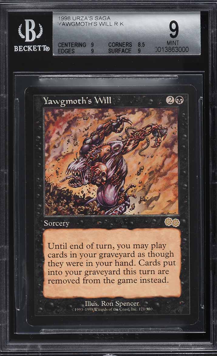 1998 Magic The Gathering MTG Urza's Saga Yawgmoth's Will R K #171 BGS 9 MINT