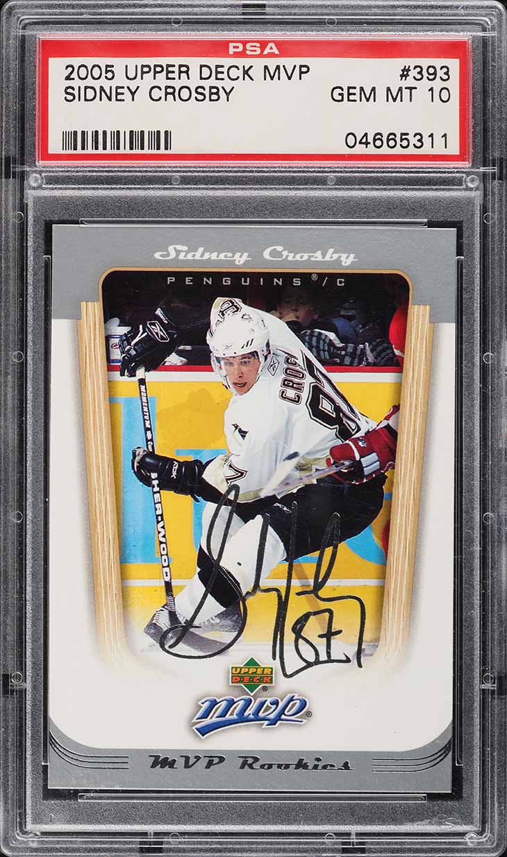 2005 Upper Deck MVP Sidney Crosby ROOKIE #393 PSA 10 GEM MINT