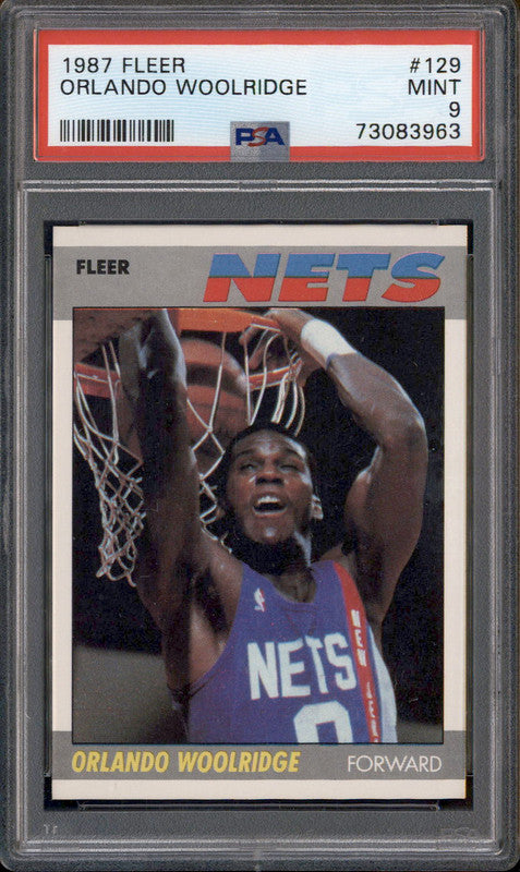 1987 Fleer #129 Orlando Woolridge PSA 9