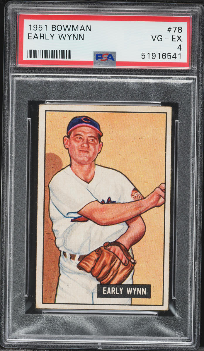 1951 Bowman Early Wynn #78 PSA 4 VGEX