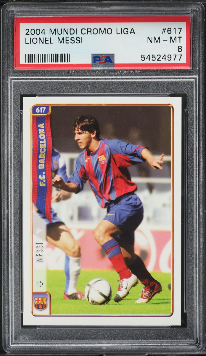 2004 Mundi Cromo Liga Lionel Messi ROOKIE #617 PSA 8 NM-MT