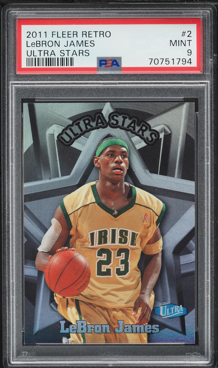 2011 Fleer Retro Ultra Stars LeBron James #2 PSA 9 MINT