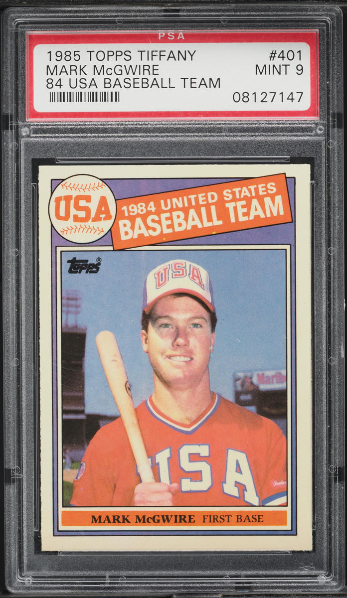 1985 Topps Tiffany Mark McGwire ROOKIE #401 PSA 9 MINT