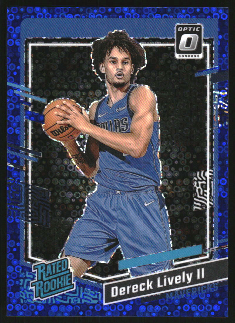2023-24 Donruss Optic Fast Break Blue #245 Dereck Lively II RR RC Rookie /49