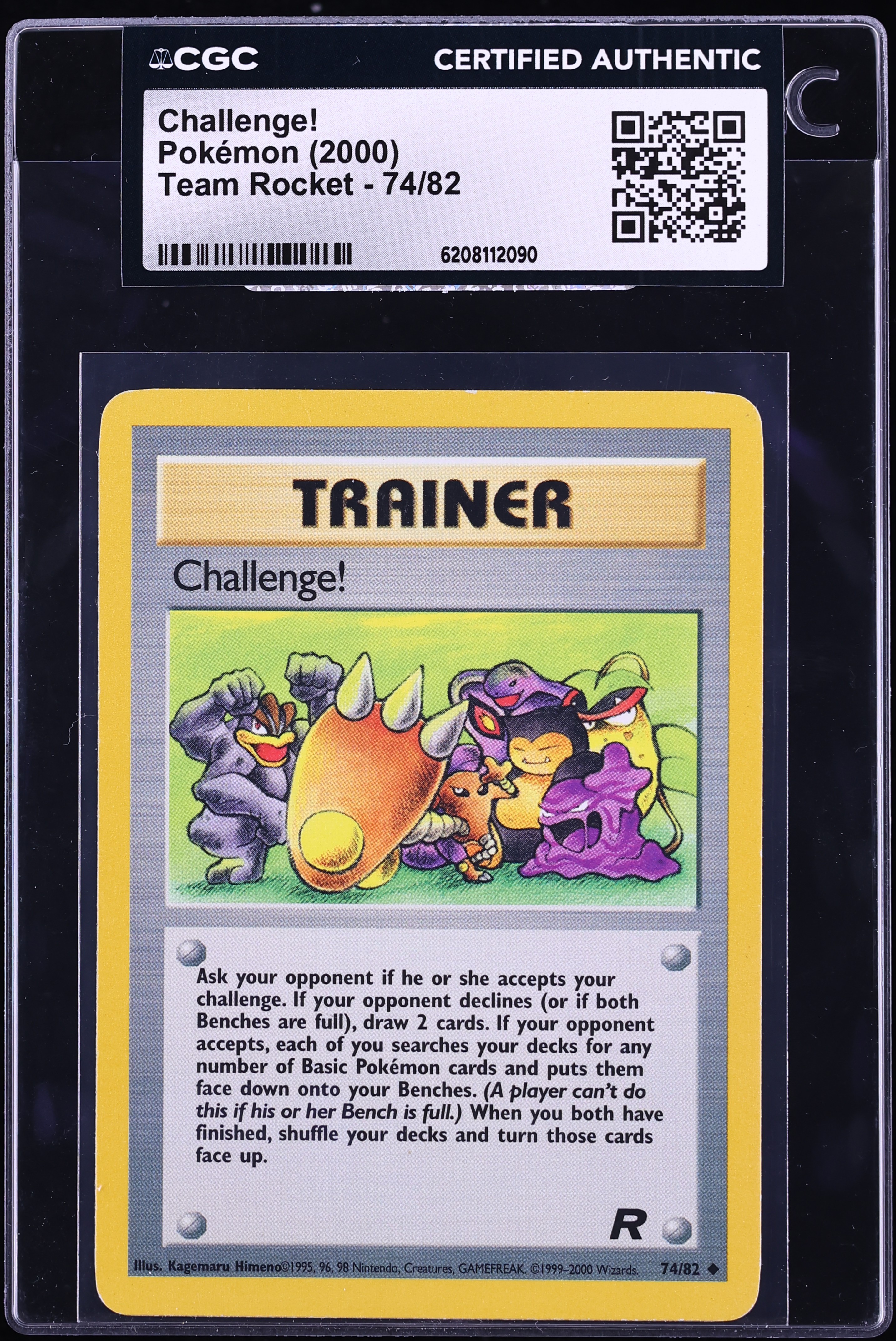 2000 Pokemon Team Rocket Challenge! #74 CGC AUTH