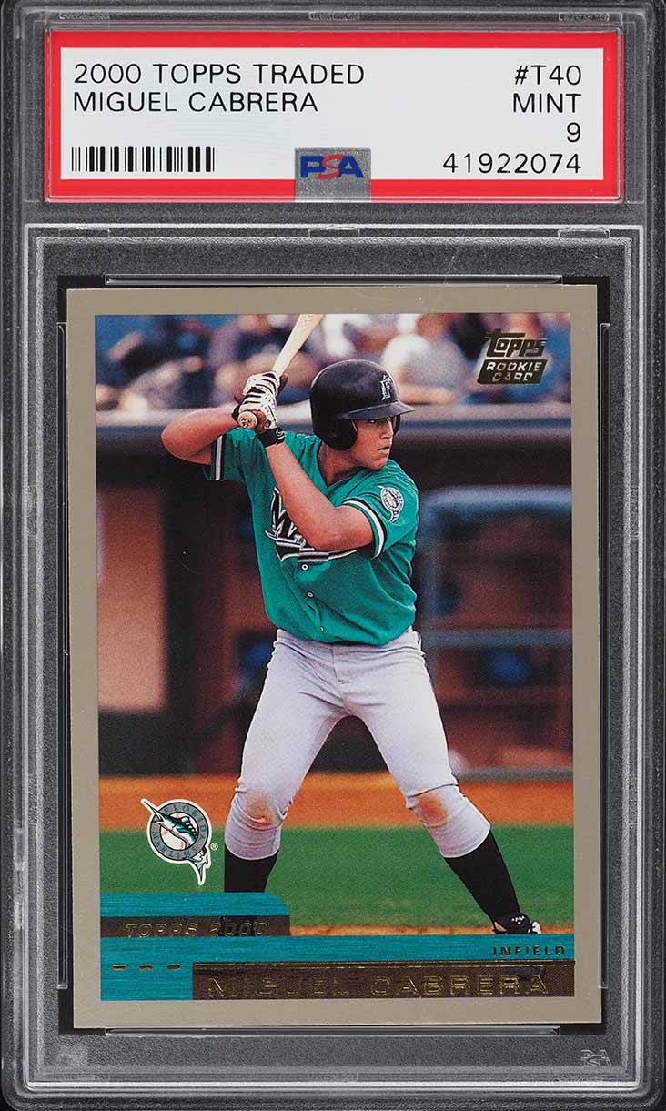 2000 Topps Traded Miguel Cabrera ROOKIE #T40 PSA 9 MINT