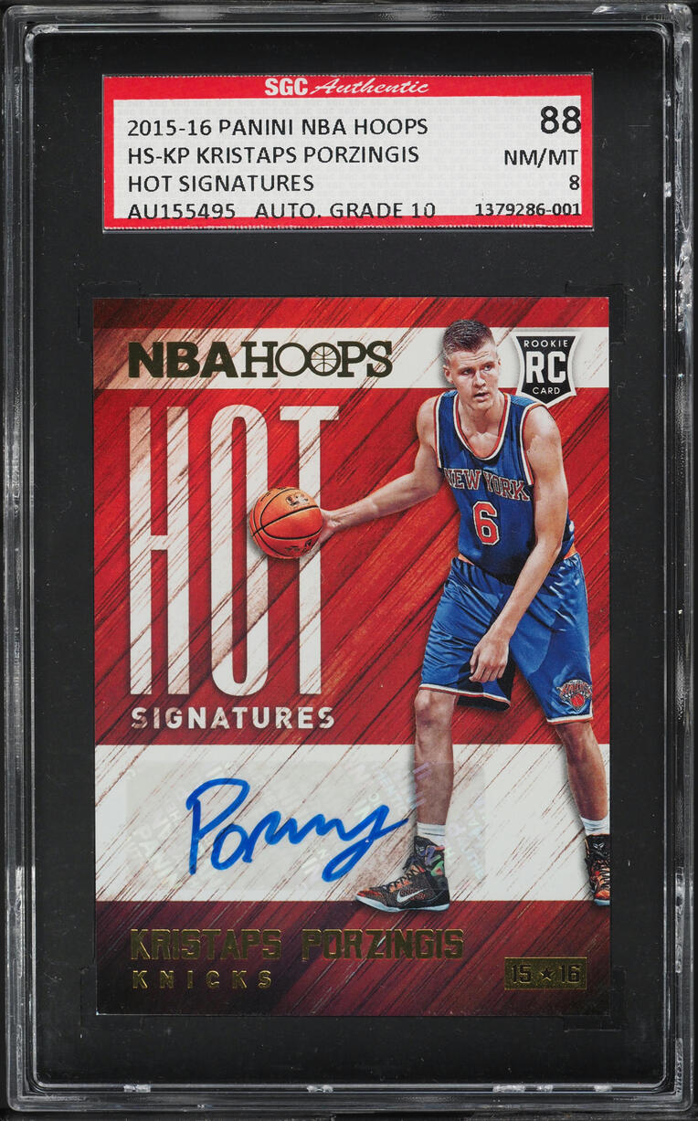 Kristaps Porzingis #HS-KP 2015-16 NBA Hoops Hot Signatures