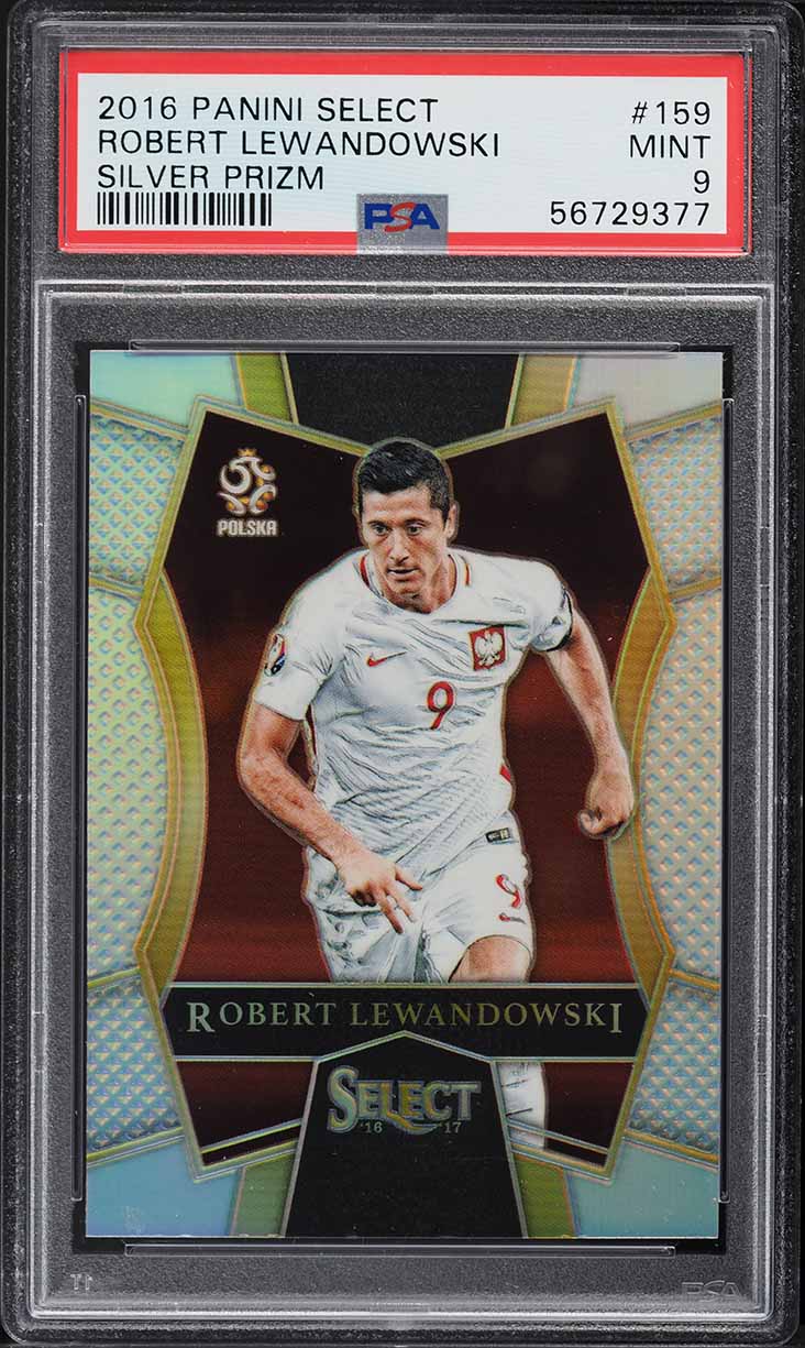 2016 Select Silver Prizm Robert Lewandowski #159 PSA 9 MINT