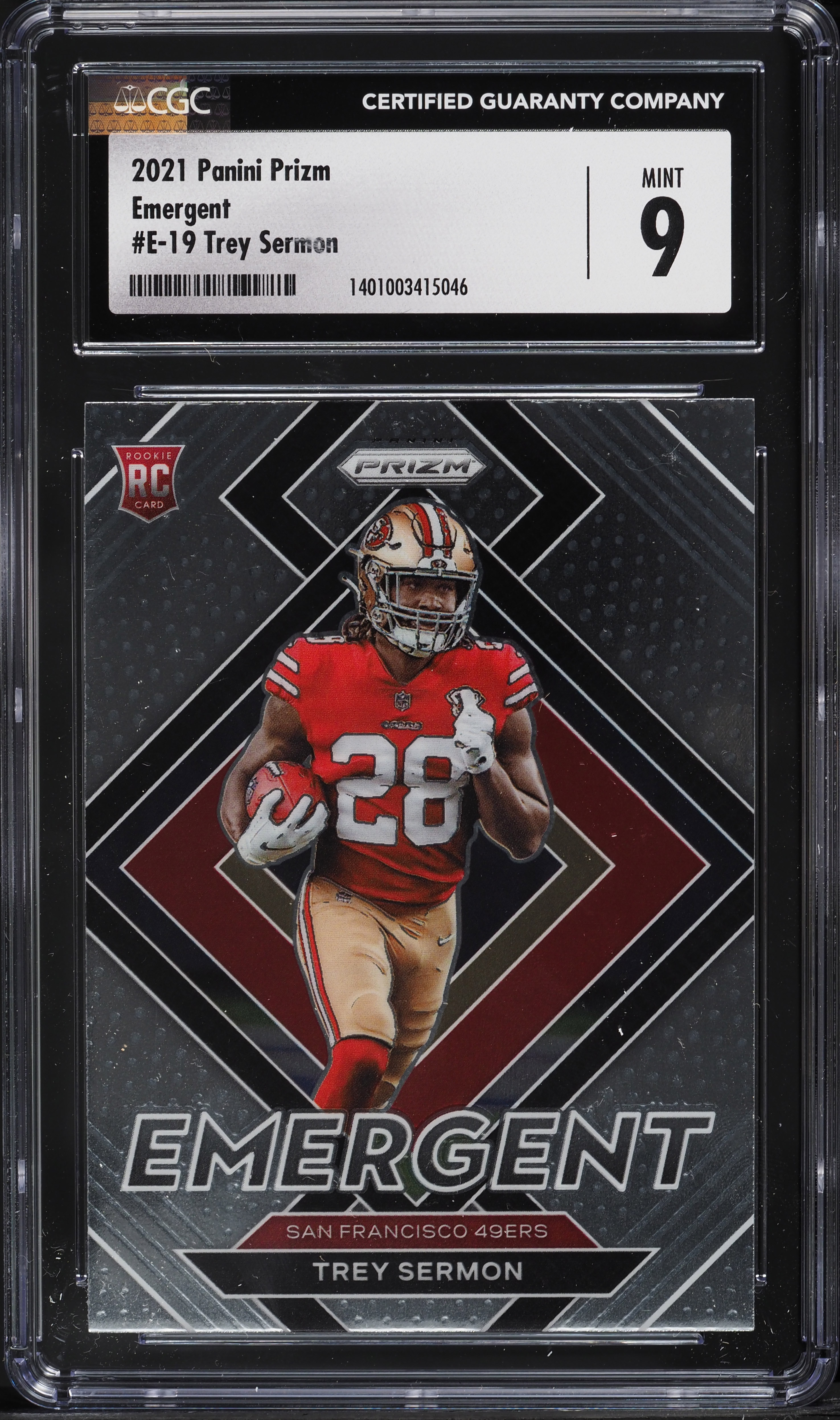 2021 Panini Prizm Emergent Trey Sermon ROOKIE #E-19 CGC 9 MINT