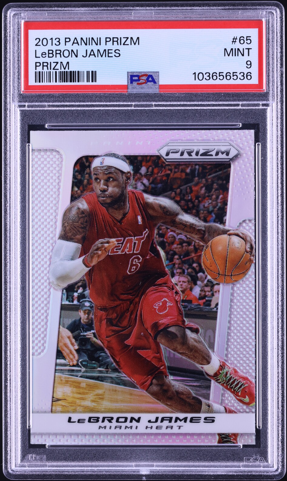 2013 Panini Prizm Silver LeBron James #65 PSA 9 MINT