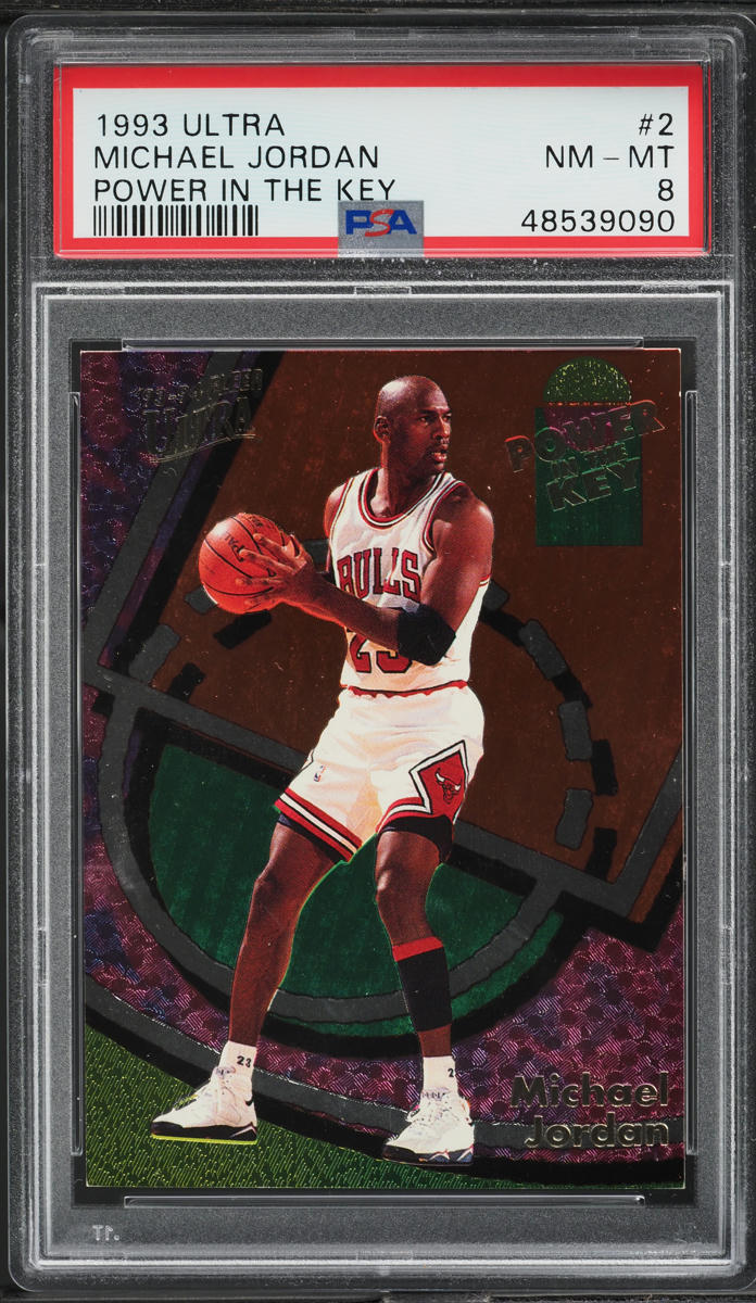 1993 Ultra Basketball Power In The Key Michael Jordan #2 PSA 8 NM-MT