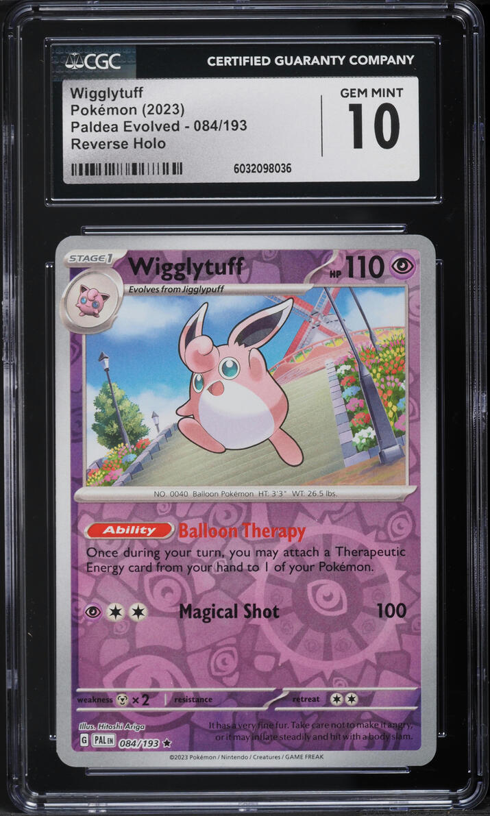 2023 Pokemon Scarlet & Violet Paldea Evolved Reverse Holo Wigglytuff #84 CGC 10 GEM MINT