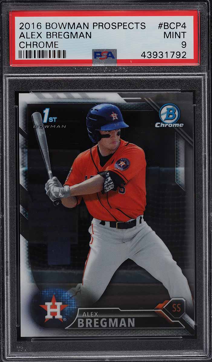2016 Bowman Chrome Prospect Alex Bregman ROOKIE RC #BCP4 PSA 9 MINT