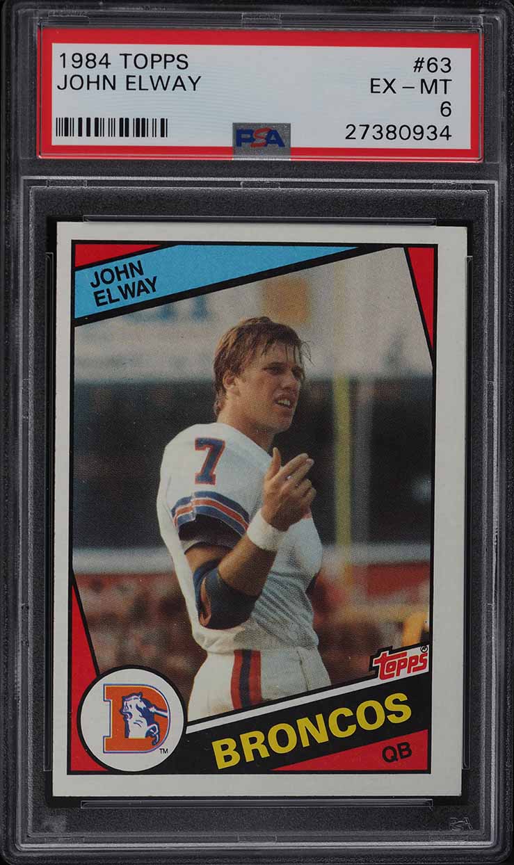 1984 Topps Football John Elway ROOKIE #63 PSA 6 EXMT