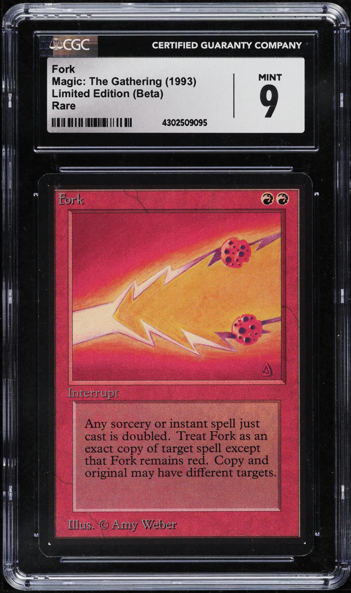 1993 Magic The Gathering MTG Beta Fork CGC 9 MINT