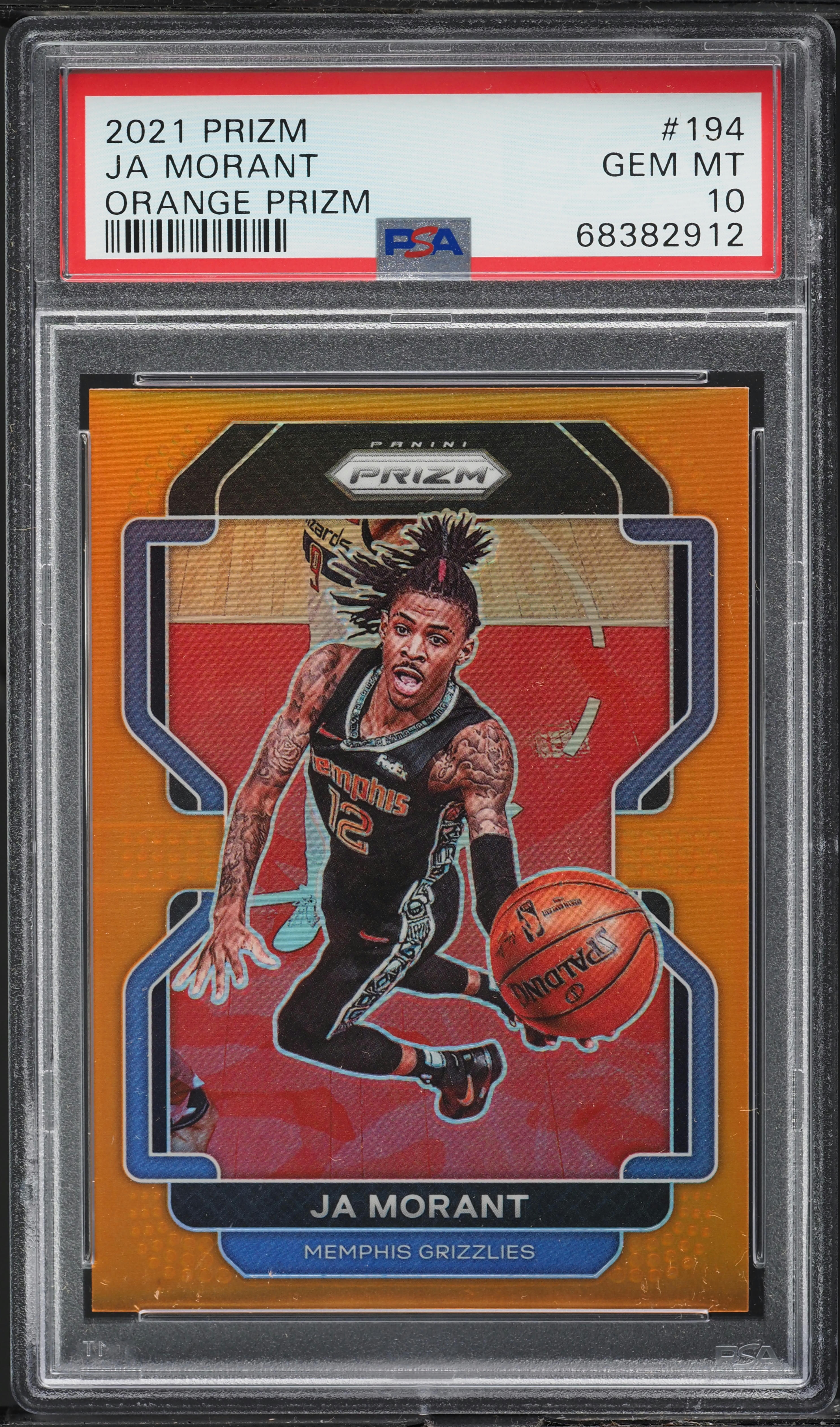 2021 Panini Prizm Orange Ja Morant /49 #194 PSA 10 GEM MINT