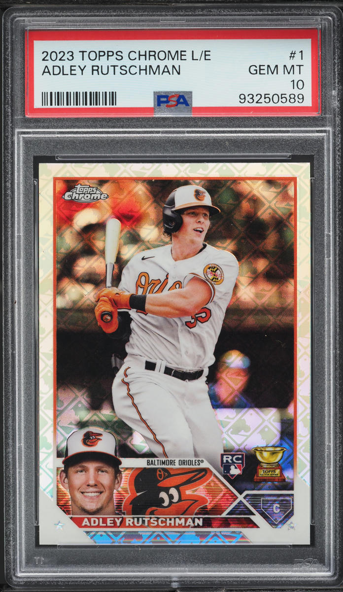 2023 Topps Chrome Logofractor Edition Adley Rutschman ROOKIE #1 PSA 10 GEM MINT