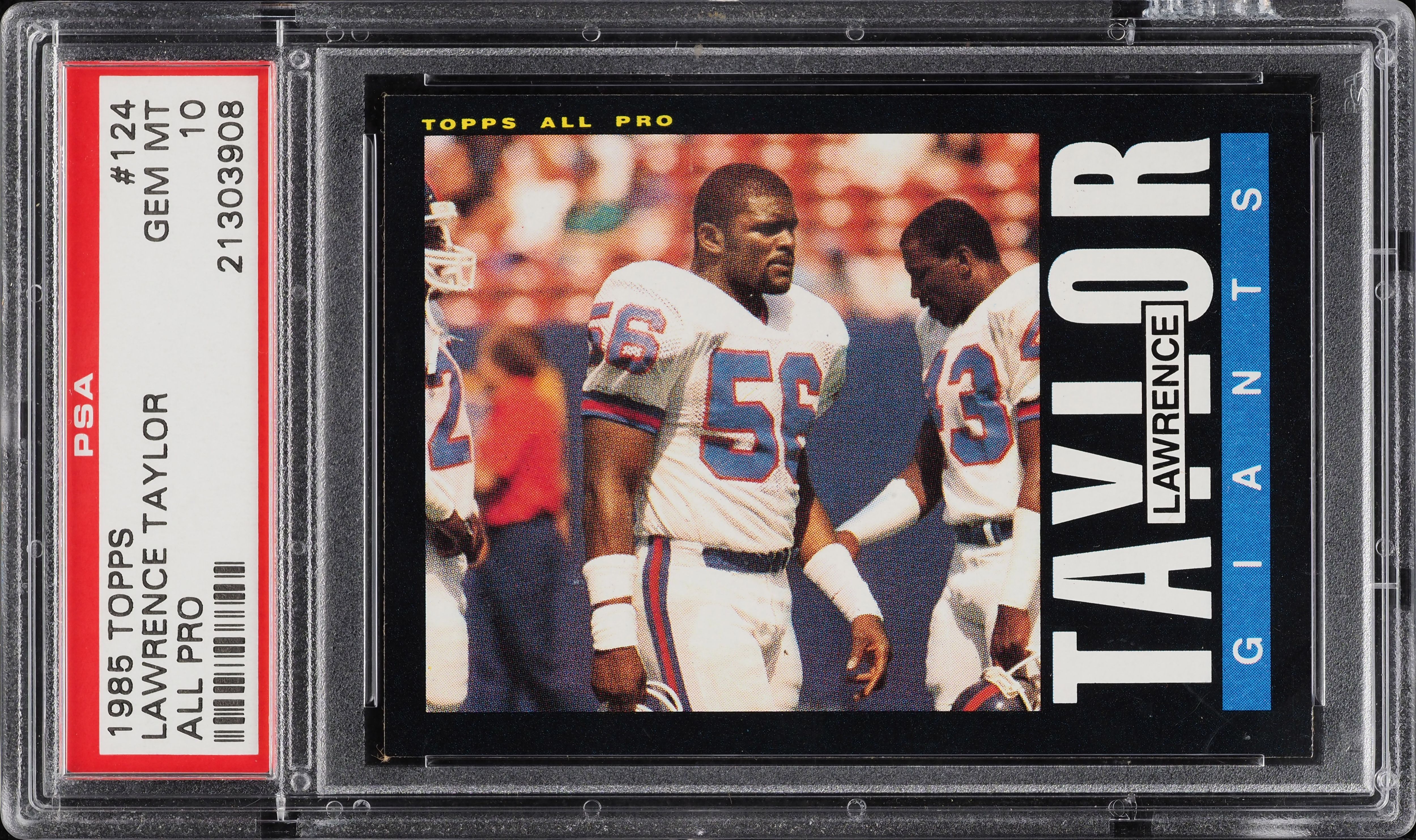 1985 Topps Football Lawrence Taylor ALL-PRO #124 PSA 10 GEM MINT