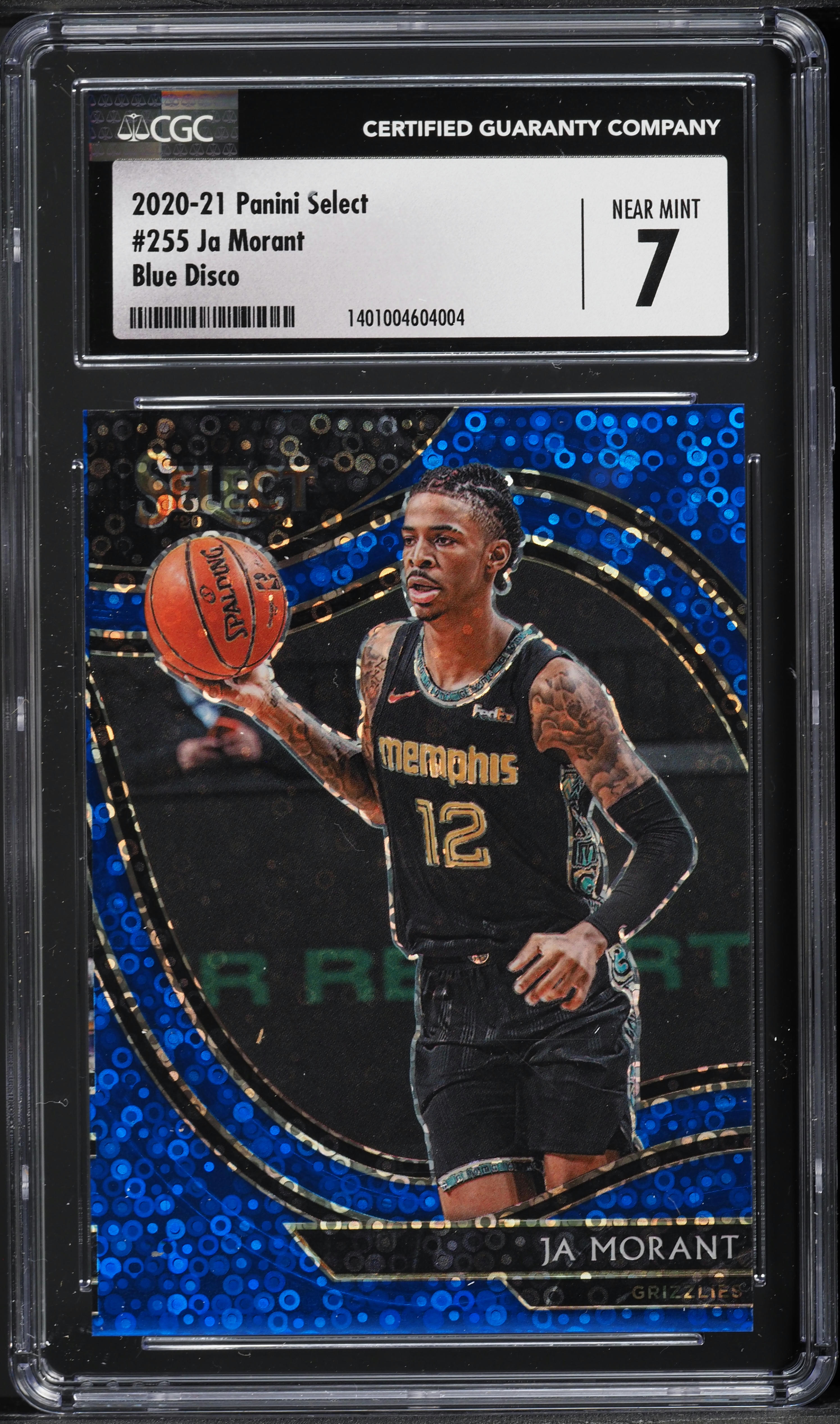 2020 Select Courtside Blue Disco Prizm Ja Morant /25 #255 CGC 7 NRMT