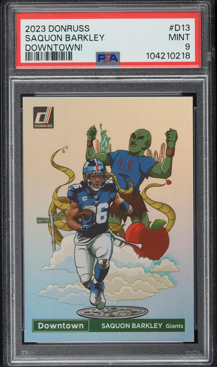 2023 Donruss Downtown Saquon Barkley #D13 PSA 9 MINT