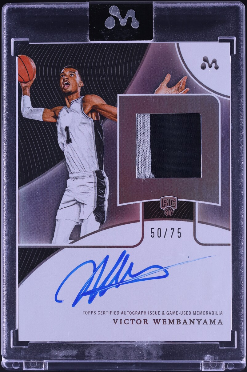 2023 Topps Mercury French Language Victor Wembanyama RC PATCH AUTO /75 #WAR-1B