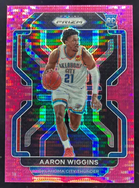 2021-22 Panini Prizm Pink Pulsar #286 Aaron Wiggins RC /42