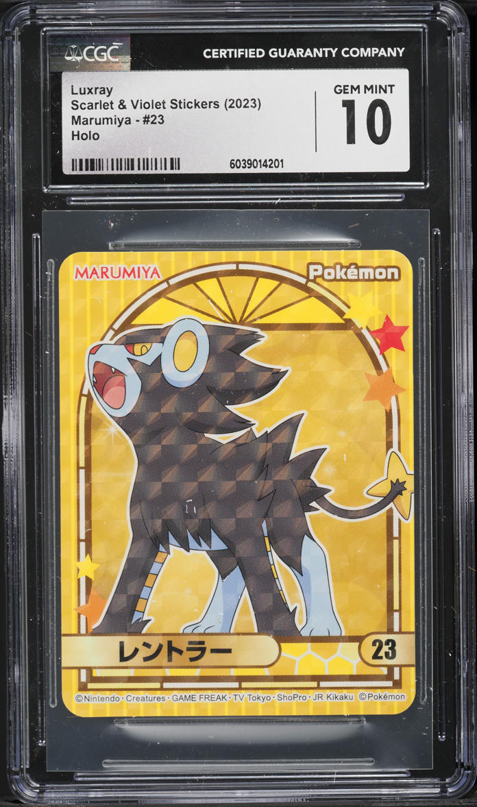 2023 Pokemon Japanese Marumiya SV Stickers Holo Luxray #23 CGC 10 GEM MINT