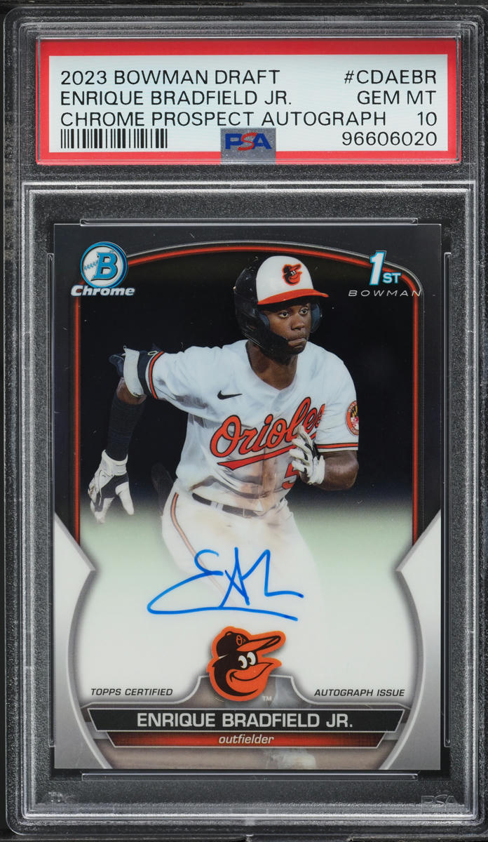 2023 Bowman Chrome Draft Enrique Bradfield Jr. ROOKIE AUTO #CDA-EBR PSA 10 GEM