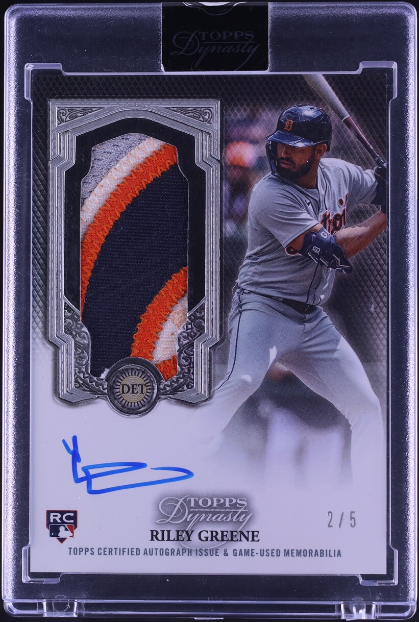 2023 Topps Dynasty Silver Riley Greene ROOKIE PATCH AUTO /5 #DAPB-RG1