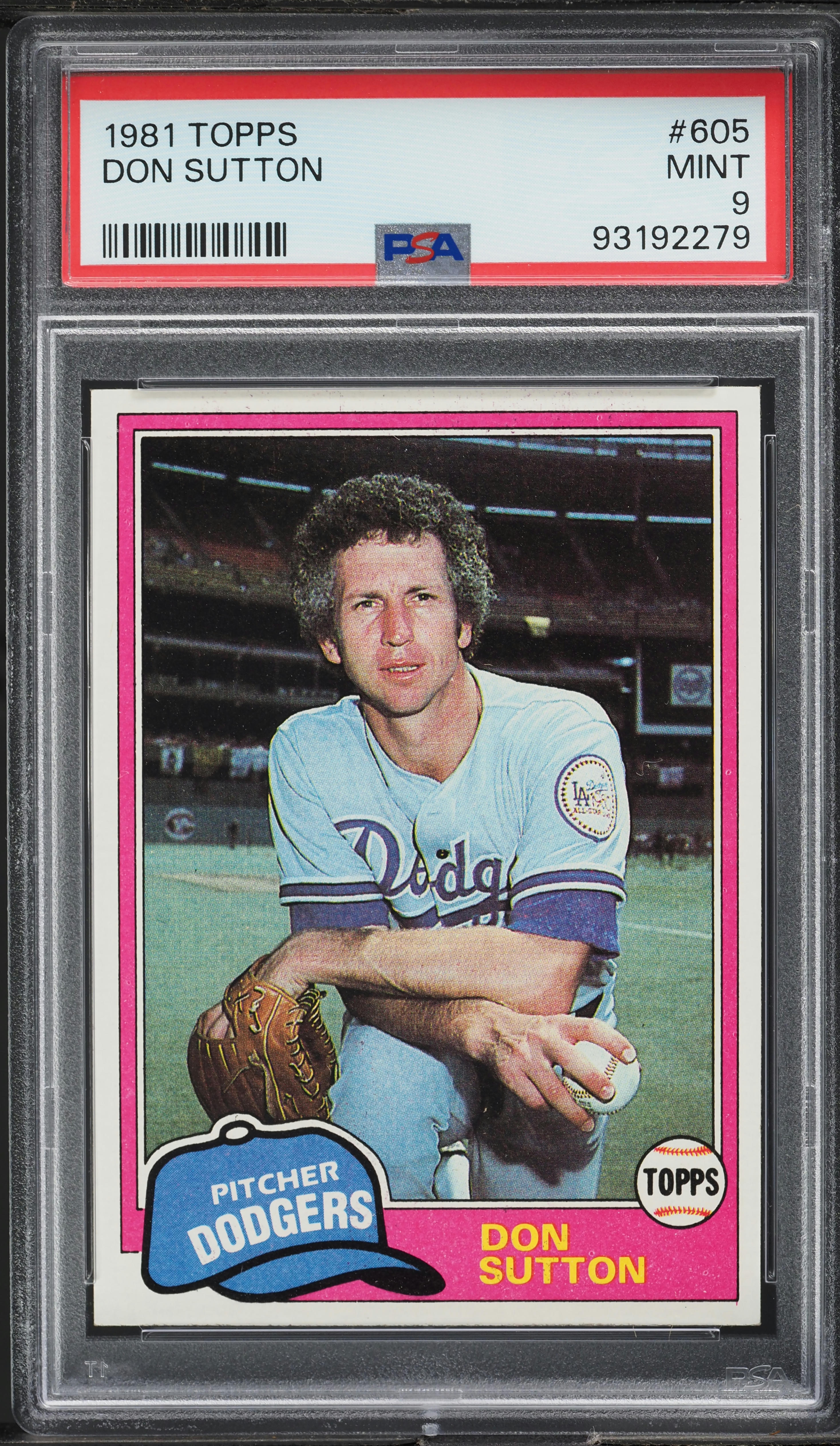 1981 Topps Don Sutton #605 PSA 9 MINT