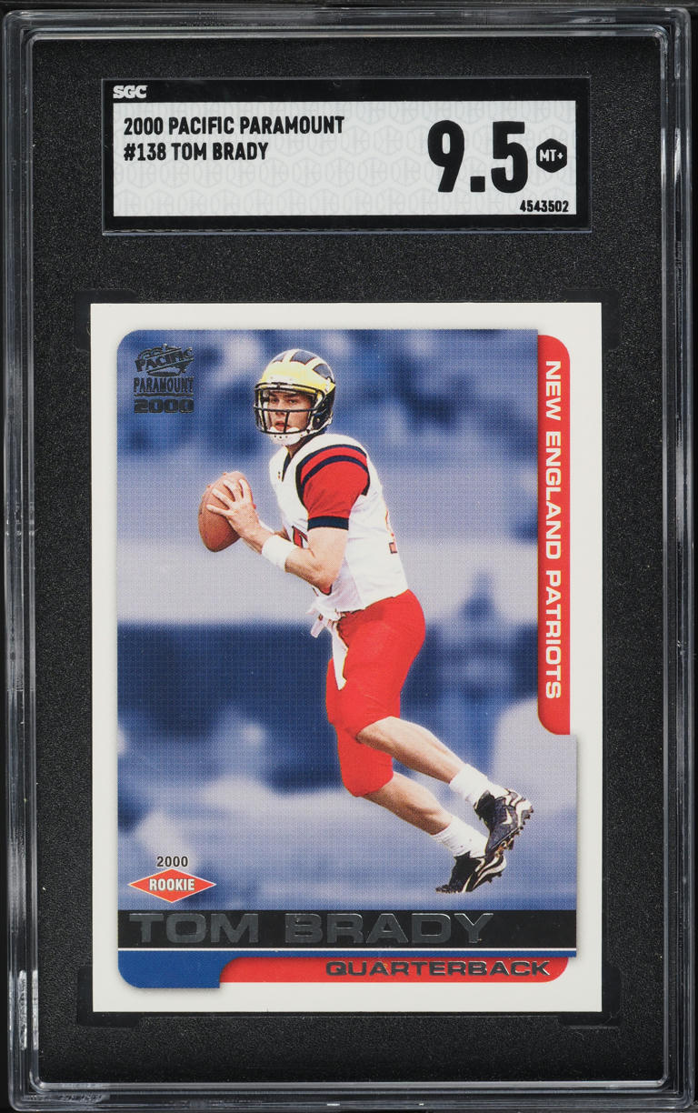 2000 Pacific Paramount Tom Brady ROOKIE #138 SGC 9.5 MINT+