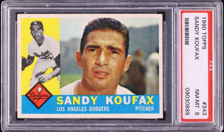 1960 Topps Sandy Koufax #343 PSA 8 NM-MT