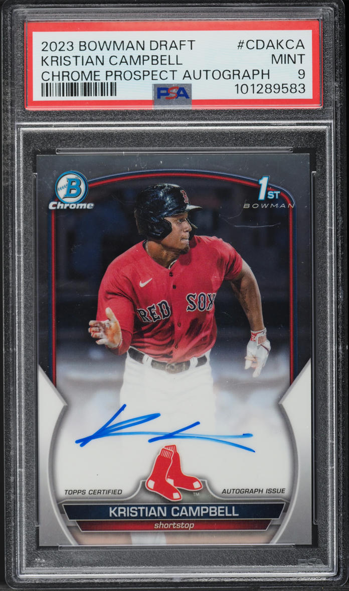 2023 Bowman Chrome Kristian Campbell PROSPECT AUTO #CDA-KCA PSA 9 MINT