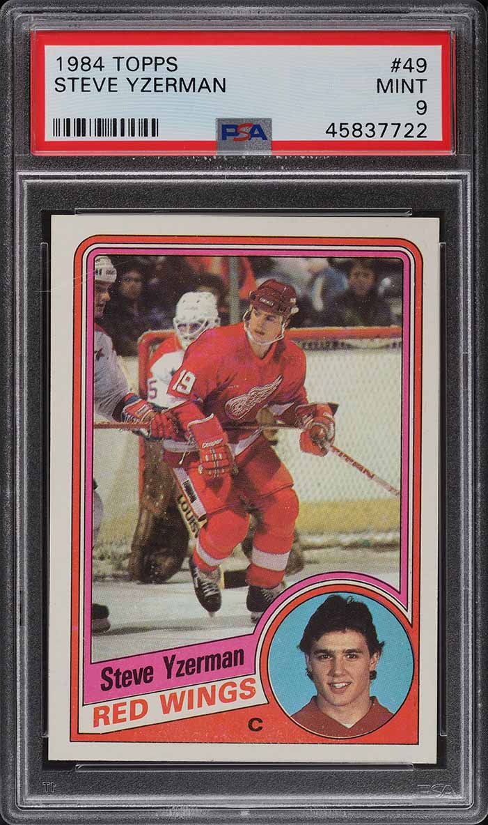 1984 Topps Hockey Steve Yzerman ROOKIE #49 PSA 9 MINT