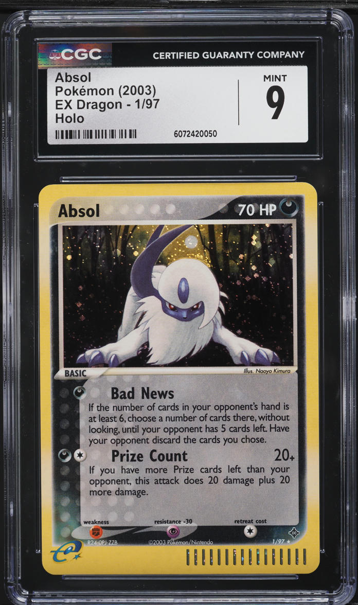 2003 Pokemon EX Dragon Holo Absol #1 CGC 9 MINT