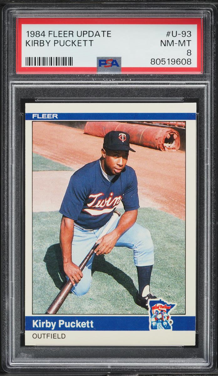 1984 Fleer Update Kirby Puckett ROOKIE #U-93 PSA 8 NM-MT
