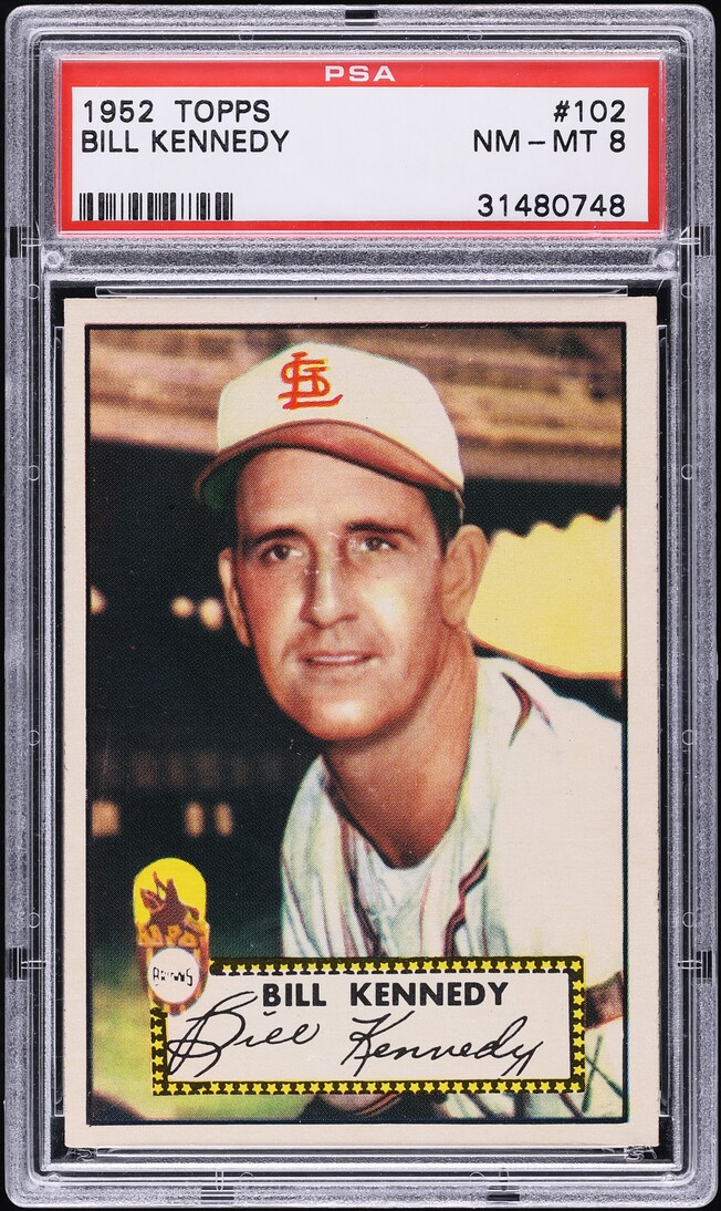 1952 Topps Bill Kennedy #102 PSA 8 NM-MT