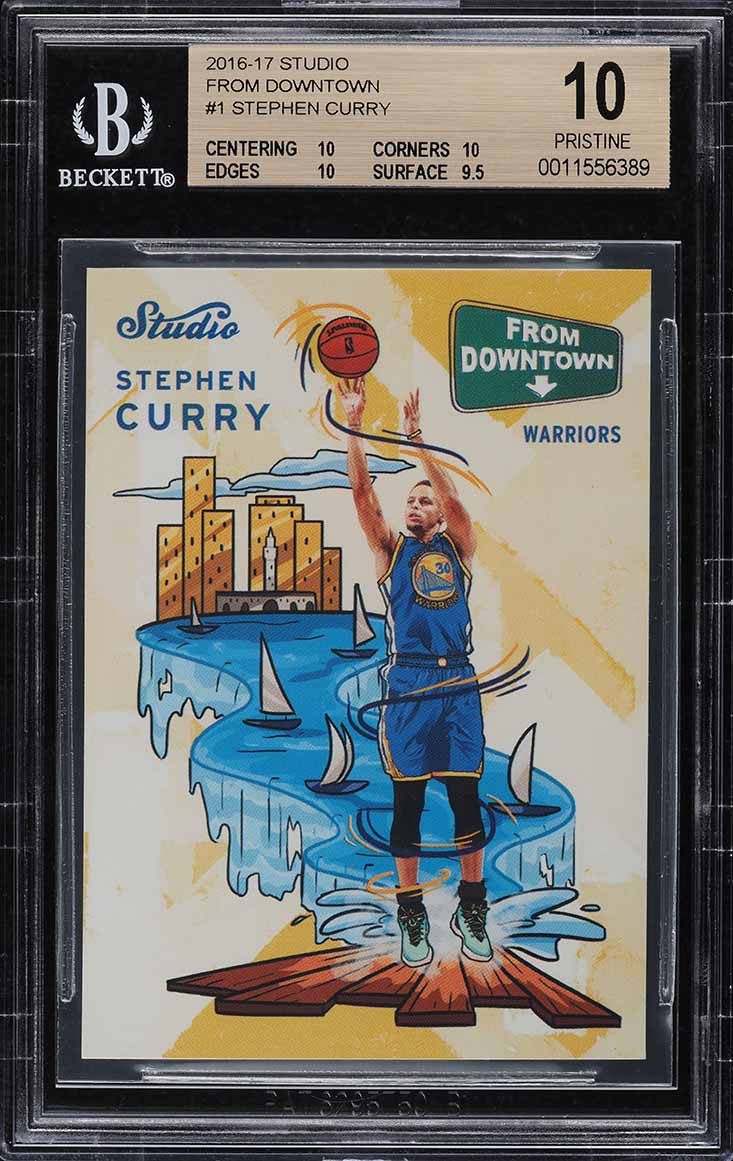 2016 Panini Studio From Downtown Stephen Curry #1 BGS 10 PRISTINE