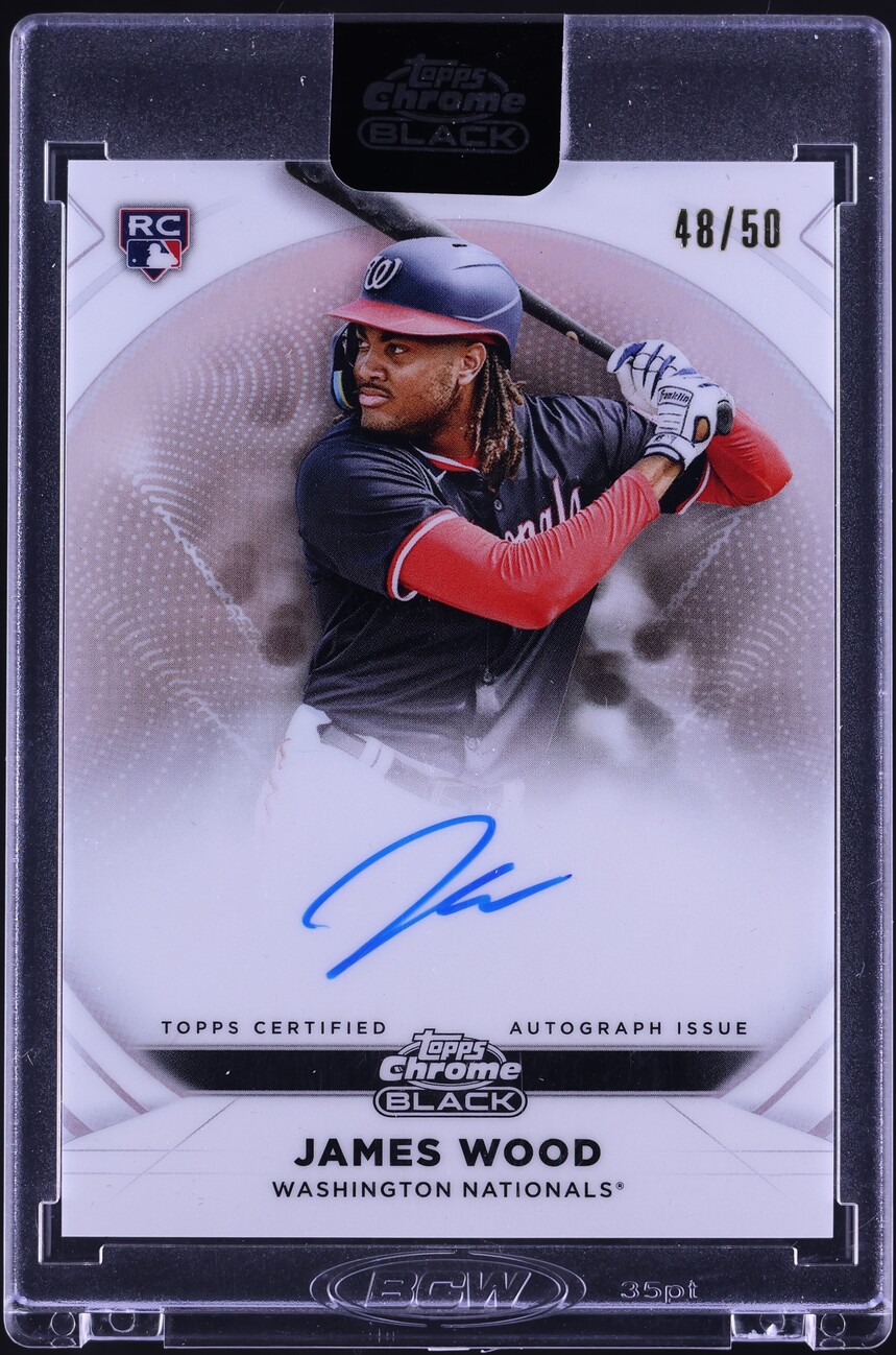 2025 Topps Chrome Black Ivory James Wood ROOKIE AUTO /50 #IVA-JW