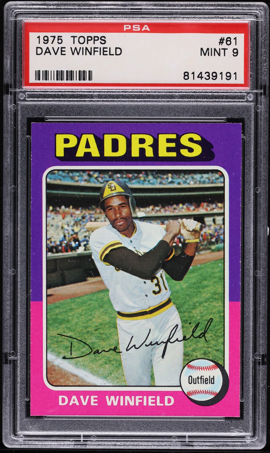 1975 Topps Dave Winfield #61 PSA 9 MINT