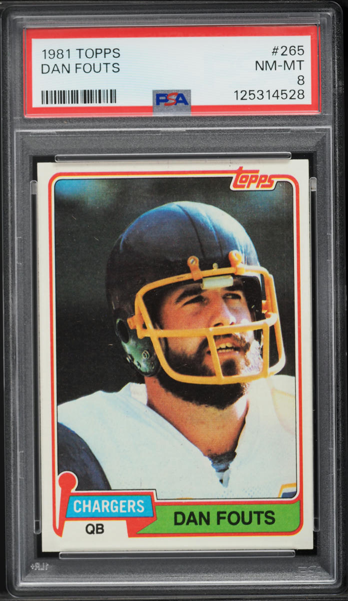 1981 Topps Football Dan Fouts #265 PSA 8 NM-MT
